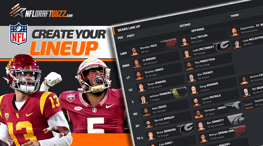 Create Your own Depth Chart on NFL Draft Buzz